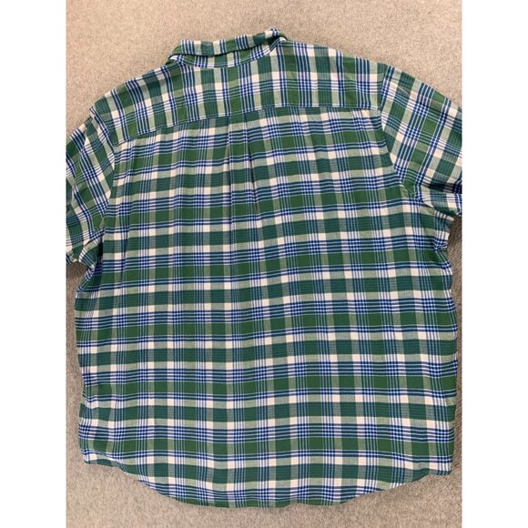 Vineyard Vines Cotton Linen Blend Plaid Button Down Shirt (Men's XXL) Blue - Picture 12 of 12